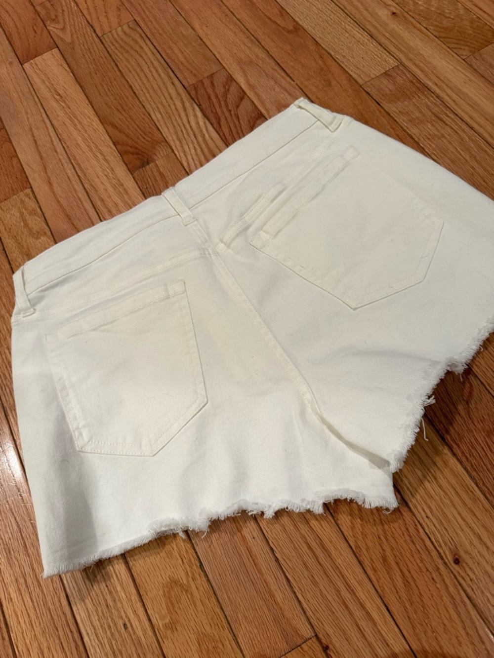 VTG No Boundaries Cream Fringe Denim Shorts NWT western boho - Picture 6 of 6